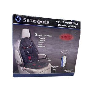 Samsonite Heated & Massage Comfort Cushion With 5 Modes & Remote SKU 7076